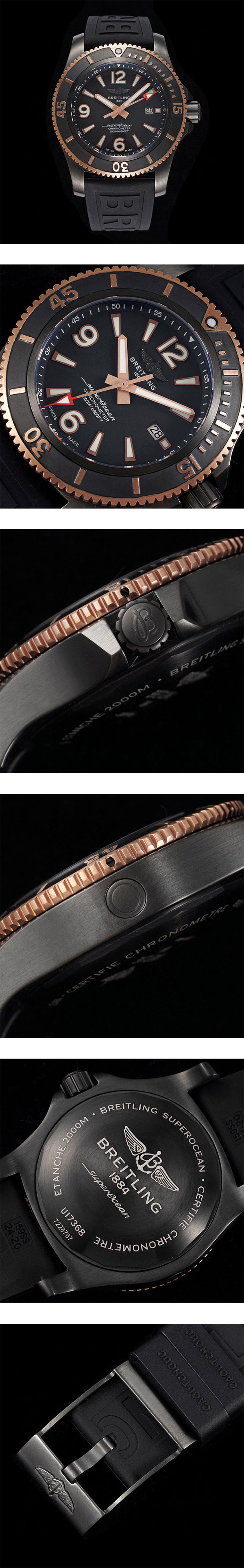 【TF製】ブライトリングコピー スーパーオーシャン オートマティック 46 ブラックスティール U17368221B1S1